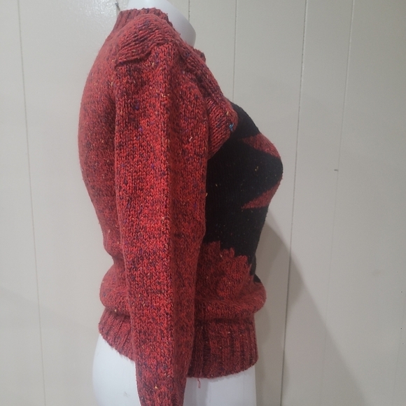 Vintage Wool Blend Sweater Southwestern Jumper LizWear Sz M Petite Shoulder Pads - Picture 5 of 9